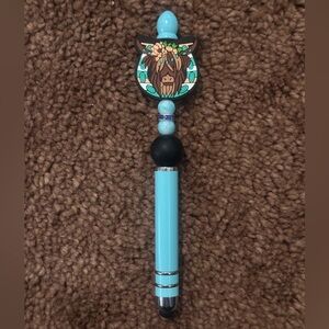 Handmade highland cow stylus/pen